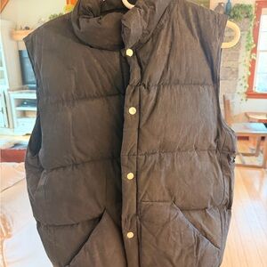 Olderbrother xxs navy waxed puff vest never worn